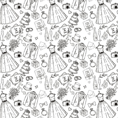 Wedding Objects SVG 20 Items Vintage Hand Drawn Digital Download Clip Art
