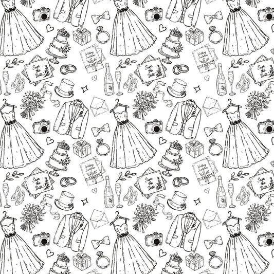 Wedding Objects SVG 20 Items Vintage Hand Drawn Digital Download Clip Art